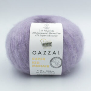 Пряжа Gazzal Super Kid Mohair 64413 бузковий