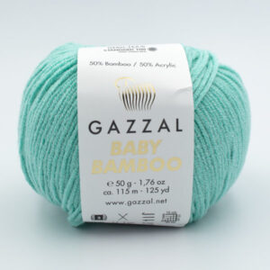 Пряжа Gazzal Baby Bamboo 95214 зелена бірюза