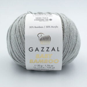 Пряжа Gazzal Baby Bamboo 95223 сірий