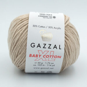 Пряжа Gazzal Baby Cotton XL лен 3446XL