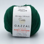 Пряжа Gazzal Baby Cotton XL темно-зеленый 3467XL
