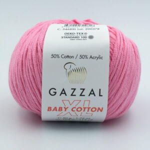 Пряжа Gazzal Baby Cotton XL розовый 3468XL