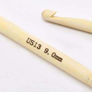 Крючок для вязания бамбуковый 9 мм