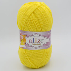 Пряжа Alize Cotton Gold 110 жовтий