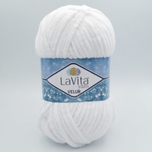 Пряжа LaVita Yarn Velur 1002 білий