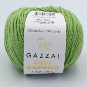 Пряжа Gazzal Baby Bamboo 95240 зеленый