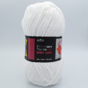Пряжа плюшевая Premium Yarns Baby Love 100 белый 301