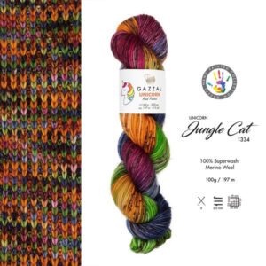 Пряжа Gazzal Unicorn Jungle Cat 1334
