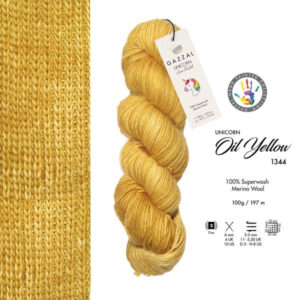 Пряжа Gazzal Unicorn Oil Yellow 1344