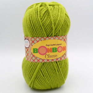 Пряжа Nako Bonbon Classic 98229 салатово-оливковий