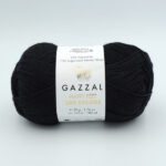 Пряжа Gazzal Happy Feet Uni Colors 3554 чорний
