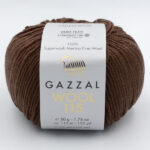 Пряжа Gazzal Wool 115 шоколад 3312