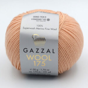 Пряжа Gazzal Wool 175 карамельно-персиковий 305