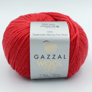 Пряжа Gazzal Wool 175 червоний 338