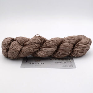 Пряжа Gazzal Wool Silk Deep Taupe 11137 мокко