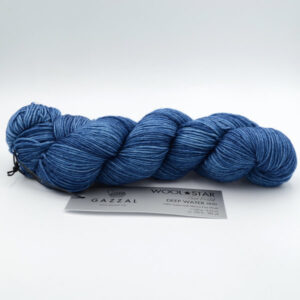 Пряжа Gazzal Wool Star Deep Water 3820 темно-блакитний
