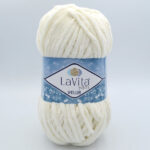 Пряжа плюшева LaVita Yarn Velur 1011 молочний