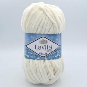 Пряжа плюшева LaVita Yarn Velur 1011 молочний