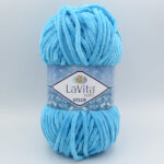 Пряжа плюшевая LaVita Yarn Velur 5801 голубая бирюза