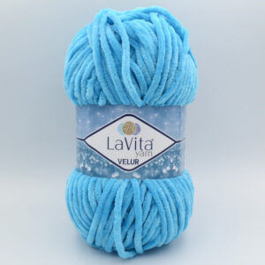 Пряжа плюшевая LaVita Yarn Velur 5801 голубая бирюза