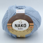 Пряжа Nako Boho 12408 сіро-блакитний