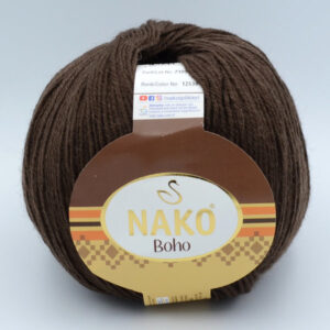 Пряжа Nako Boho 12536 коричневий