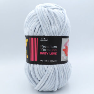 Пряжа плюшевая Premium Yarns Baby Love 100 светло серый 325