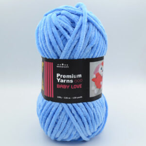 Пряжа плюшевая Premium Yarns Baby Love 100 голубой 327