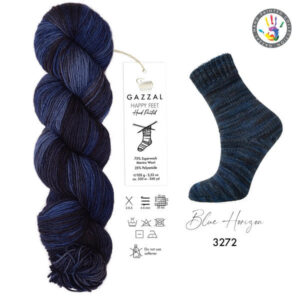 Пряжа Gazzal Happy Feet 3272 Blue Horizon