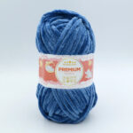 Пряжа плюшевая Premium Yarns Baby Love 370 темно-голубой джинс