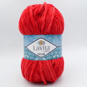 Пряжа плюшева LaVita Yarn Velur 2313 червоний