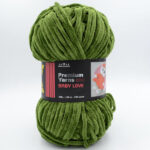 Пряжа плюшева Premium Yarns Baby Love 100 темно-оливковий 361