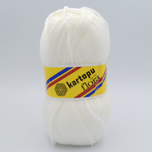Пряжа Kartopu Flora 010 молочно-белый