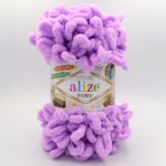 Пряжа Alize Puffy 672 бузковий