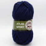 Пряжа Madame Tricote Atlas Sport 019 темно-синий