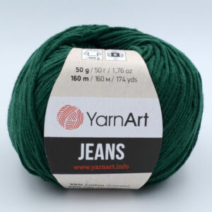 Пряжа YarnArt Jeans 92 зеленый