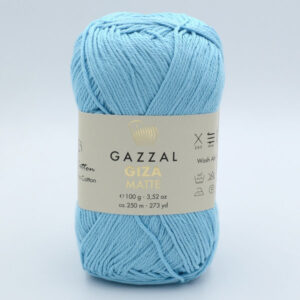 Пряжа Gazzal Giza Matte 5580 блакитна бірюза
