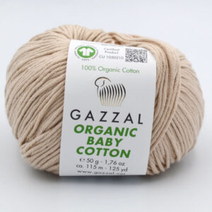 Пряжа Gazzal Organic Baby Cotton 444 бежевый