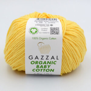 Пряжа Gazzal Organic Baby Cotton 446 желтый
