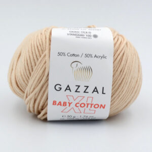 Пряжа Gazzal Baby Cotton XL светлый бежевый 3445XL