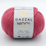 Пряжа Gazzal Wool 115 светлая малина 3323