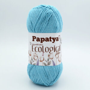 Пряжа Papatya Ecological Cotton 606 голубая бирюза