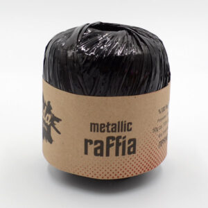 Raffia Metallic – Black