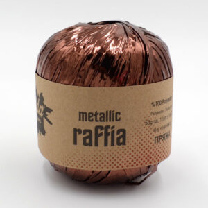 Raffia Metallic – Braun