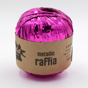 Raffia Metallic – Raspberry