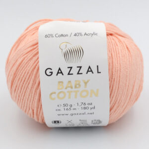 Пряжа Gazzal Baby Cotton 3412 персиковий
