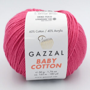Пряжа Gazzal Baby Cotton 3415 малиновый
