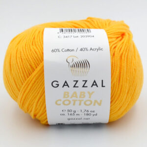 Пряжа Gazzal Baby Cotton 3417 жёлтый