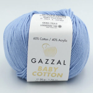 Пряжа Gazzal Baby Cotton 3423 блакитний