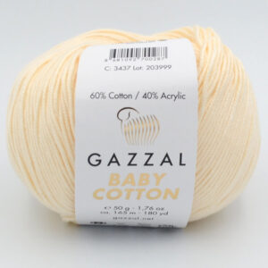 Пряжа Gazzal Baby Cotton 3437 кремовый